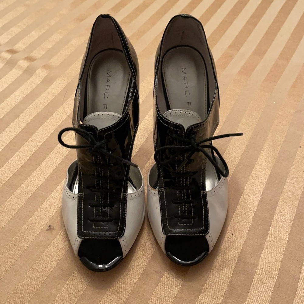 Black & White Patent Leather heels